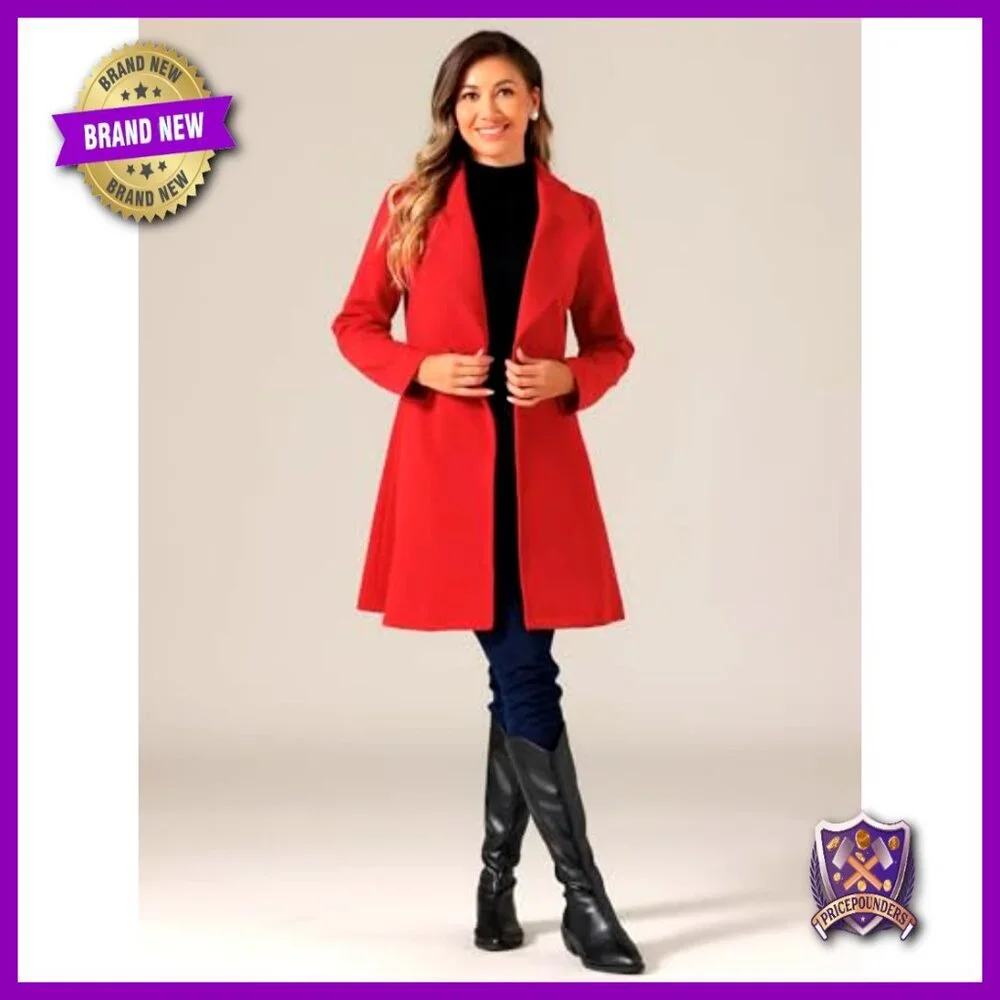 Classic Elegant Long Trench Coat Shawl Lapel Single Breasted Belted Overcoat